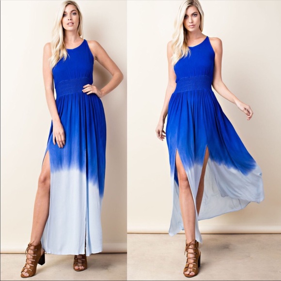 No. 1 by OX dip dye dress blue main image 1